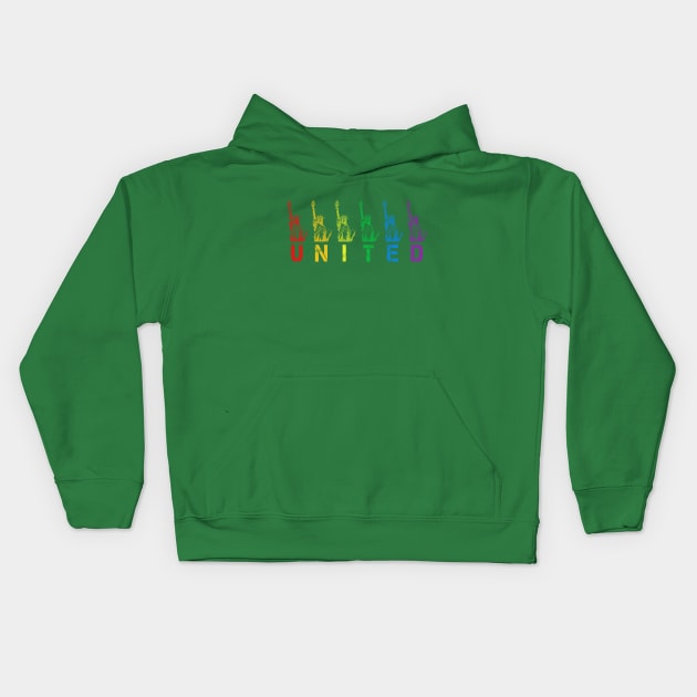 UNITED PEOPLE Kids Hoodie by rdbacct